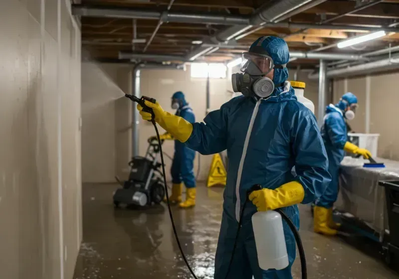 Basement Sanitization and Antimicrobial Treatment process in Belmont, NH